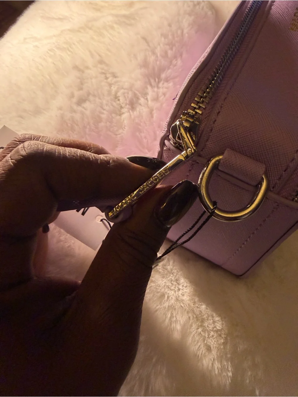 Marc Jacobs Lilac Leather Crossbody Camera Bag with Coin Pouch - Picture 5 of 9